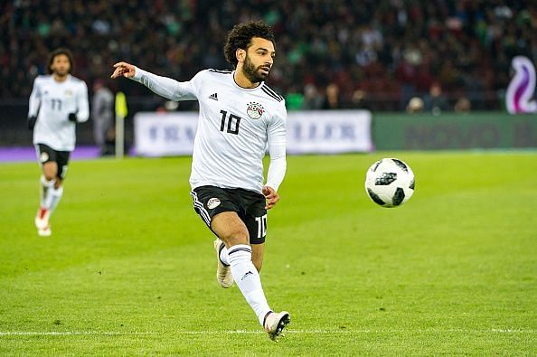 Salah scored for Egypt on the night