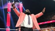 Mark Henry in his iconic pink suit, faking his retirement