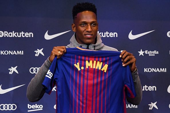 New Barcelona Signing Yerry Mina Unveiled