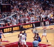 Steve Kerr knocks down the series winning jumper.