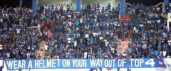 ISL 2017/18: West Block Blues put up creative banners on display during Bengaluru FC vs Kerala Blasters game
