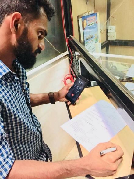 CK Vineeth filling out his son&#039;s birth certificate. (Photo: Twitter)