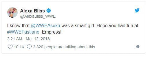 Alexa responds to Asuka&#039;s decision