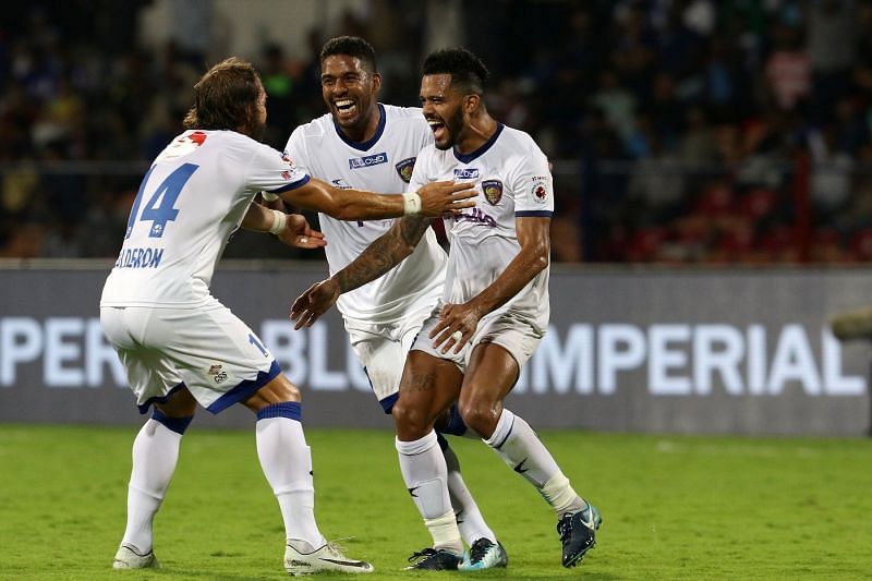 Gregory Nelson celebrating with teammates during the ISL final [Photo: ISL]