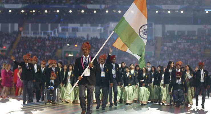 Indian athletes at 2014 CWG Opening Ceremony