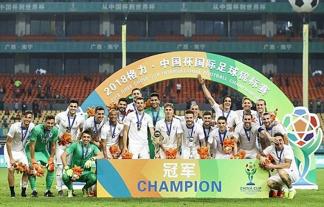 Uruguay win the China Cup 2018 by beating Wales in the final