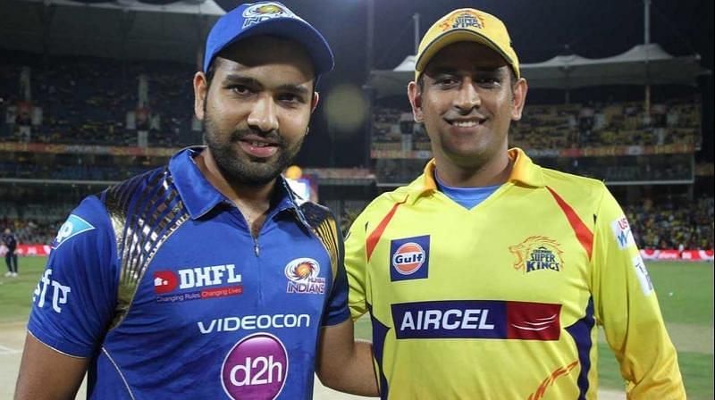 MS Dhoni and Rohit Sharma (picture courtesy: BCCI/iplt20.com)