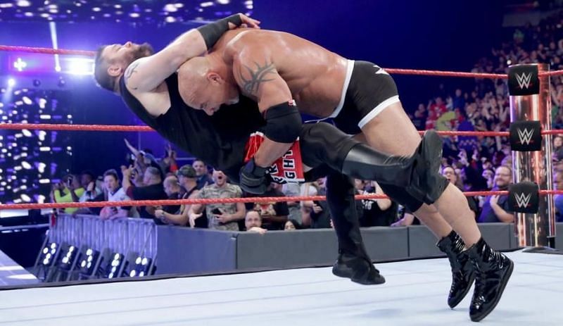 Goldberg defeating Kevin Owens at Fastlane 2017