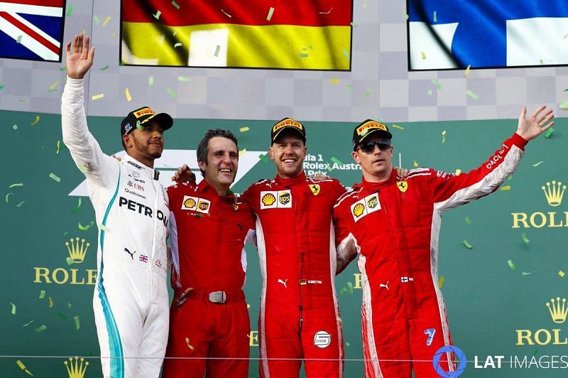 Both Ferrari drivers earned a podium finish