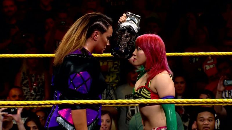 Asuka is currently advertised to continue her feud against Nia Jax