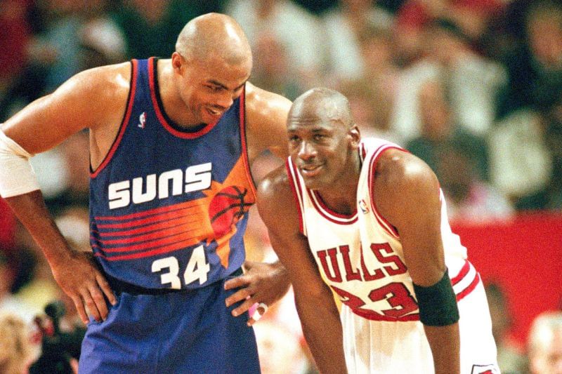 Charles Barkley and Michael Jordan