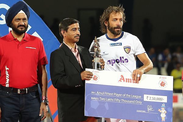 Inigo Calderon Fittest Player ISL 2017-18