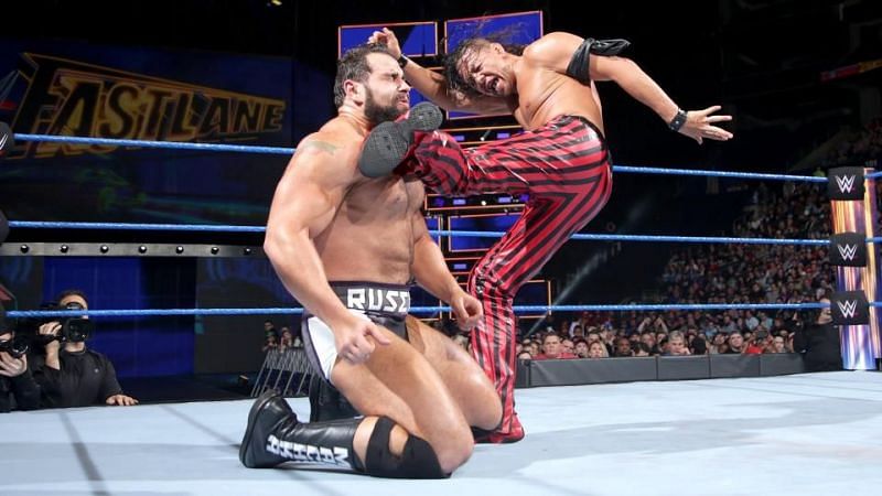 Image result for wwe fastlane 2018 rusev superkick