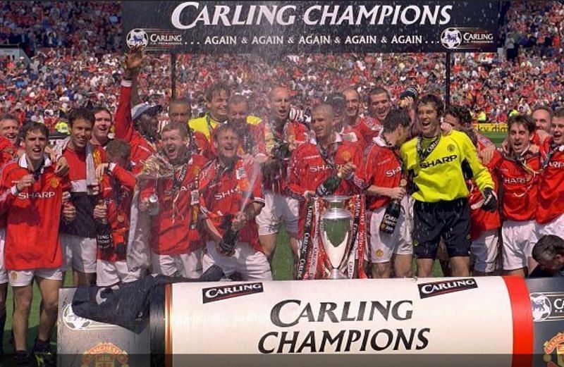 Manchester United in 1999-00 season won the treble