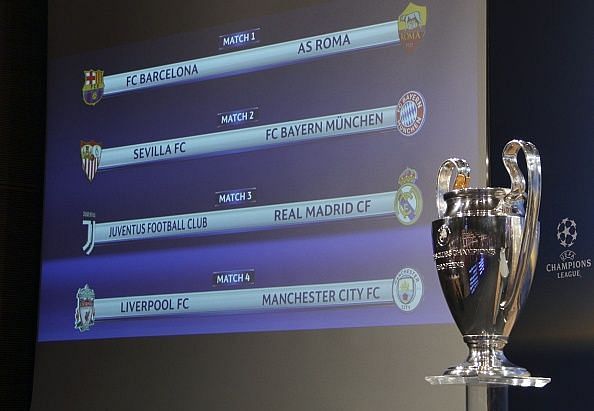 These are the matches for the quarter-finals of the Champions