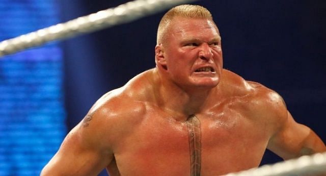 An angry Brock Lesnar
