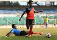 Soosai Raj in action during the Chennai league