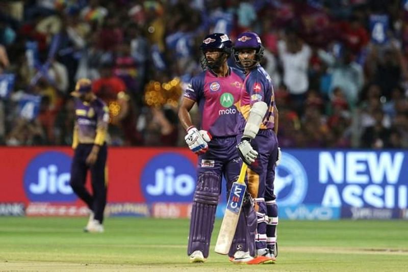 Rahul Tripathi and Ajinkya Rahane were instrumental at the top for RPS in the IPL 2017. (Image credit: Hindustan Times)