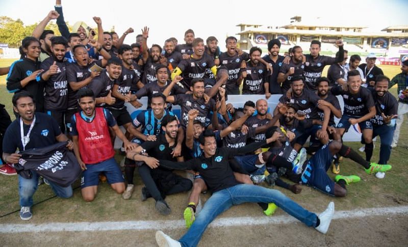 Minerva Punjab became the first team after JCT to win India&#039;s top division title. (Photo: I-League)