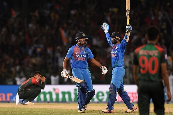 Dinesh Karthik&#039;s 29 off 8 helped India beat Bangladesh in the Nidahas Trophy final