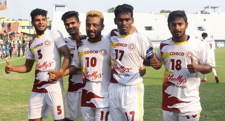 Jubilant Bengal players after their win