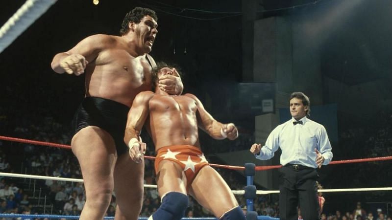 Andre takes it to Macho Man.