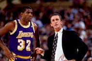 Magic Johnson and Pat Riley