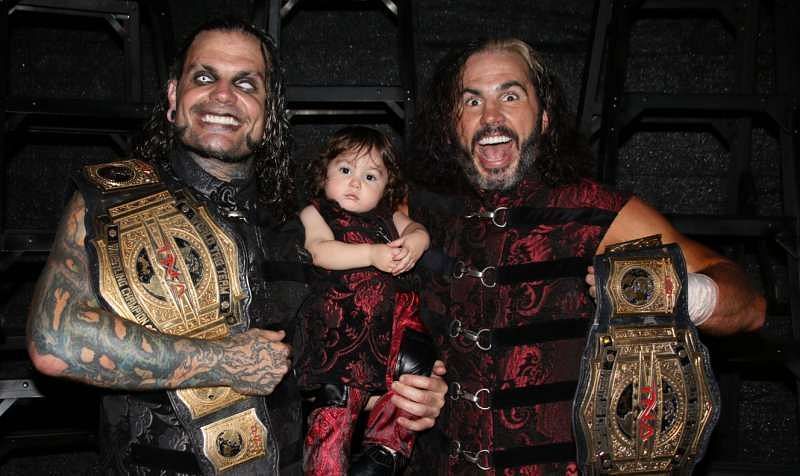King Maxel Hardy with his Father Matt &amp; uncle Jeff Hardy