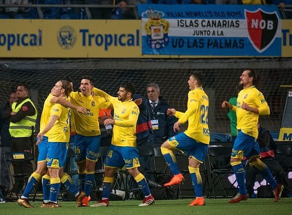 Las Palmas secured a point against Barcelona in the 14th attempt