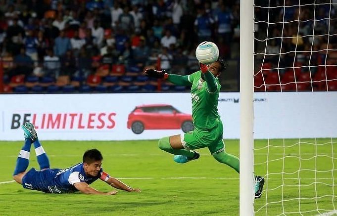 Sunil Chhetri scored the opener for the Bengaluru FC side in the ninth minute
