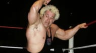 Ken Patera going for an elbow drop