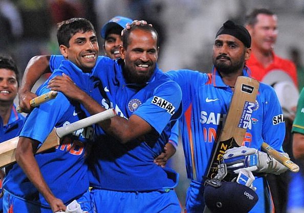 Yusuf Pathan&#039;s splendid 59 helped India take the series lead in South Africa