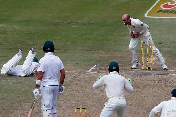 Image result for South Africa vs Australia 2018: 1st Test, Day AB de Villiers runout