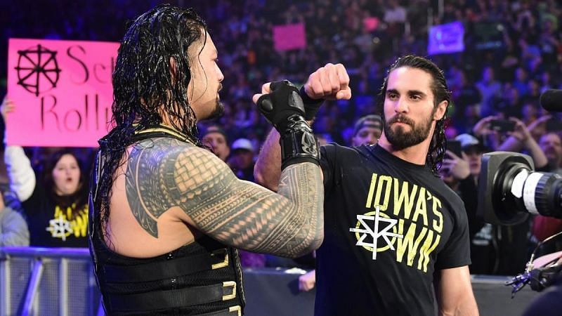 Seth Rollins and Roman Reigns