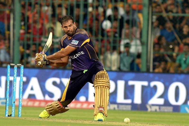Yusuf Pathan was given out for obstructing the field.