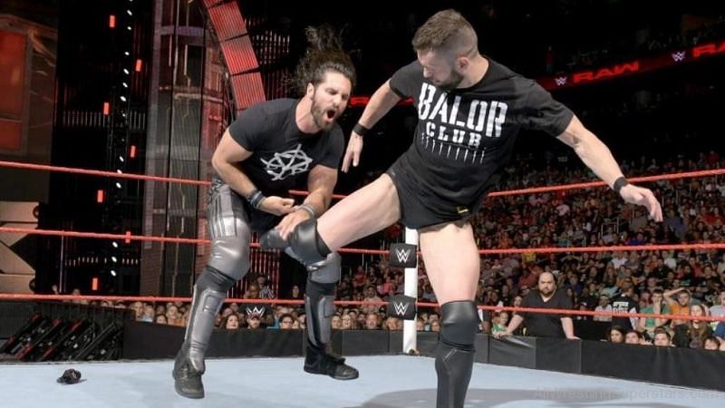 Image result for wwe finn balor hits seth rollins