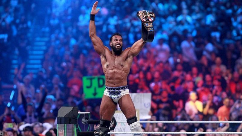 Jinder Mahal after winning the US Title at WM 34 