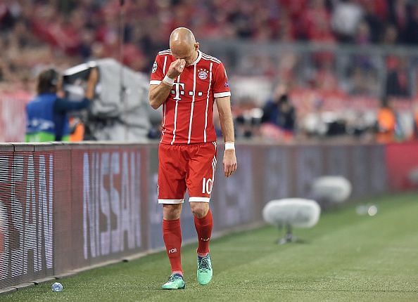 Robben had to come off with an injury very early on in the game