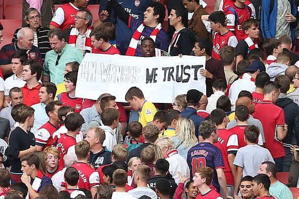 Image result for in wenger we trust banner getty
