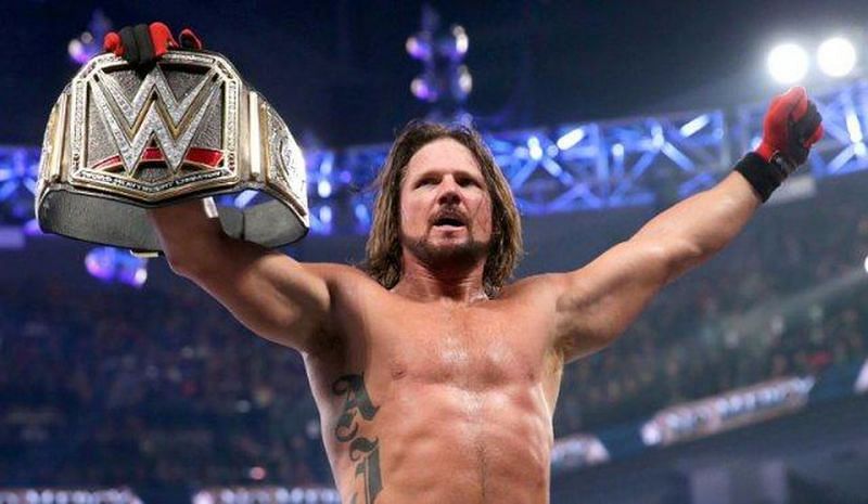 Image result for wwe aj styles wwe champion