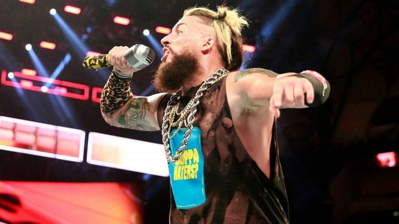 Enzo Amore inside a WWE ring, cutting a promo