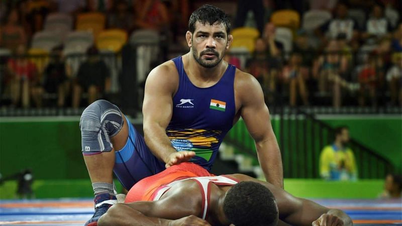 Sushil Kumar clinched the gold medal to complete a hat-trick of gold medals from the Commonwealth Games