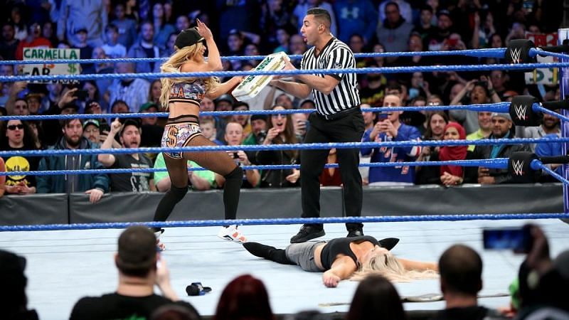 Carmella attempted to cash in her Money in the Bank briefcase on Charlotte