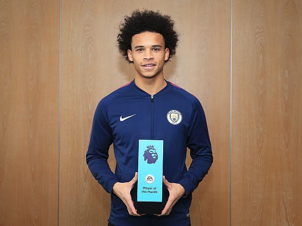 Leroy Sane is Awarded with the EA SPORTS Player of the Month for October