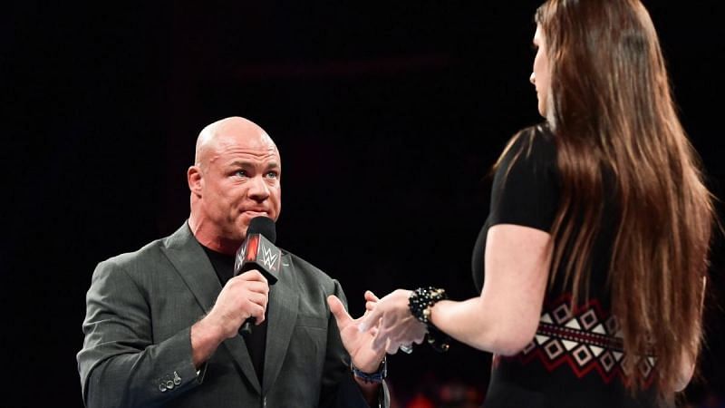 Stepni Mcman Sucking Videos - WWE News: Kurt Angle sends hilarious message to Triple H & Stephanie McMahon