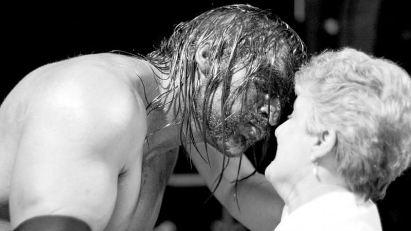 Triple H with his mother after WrestleMania 21