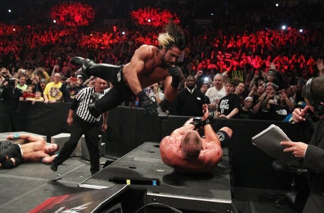 A baptism by fire for the young Seth Rollins.