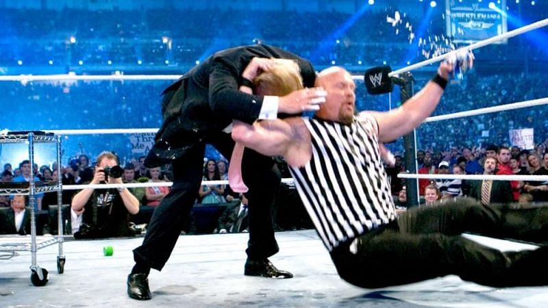 The iconic Stone Cold Stunner
