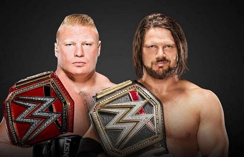 Image result for aj styles and brock lesnar