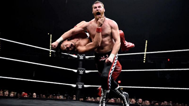 Sami Zayn brings Dallas to its feet by taking Shinsuke Nakamura off of his.